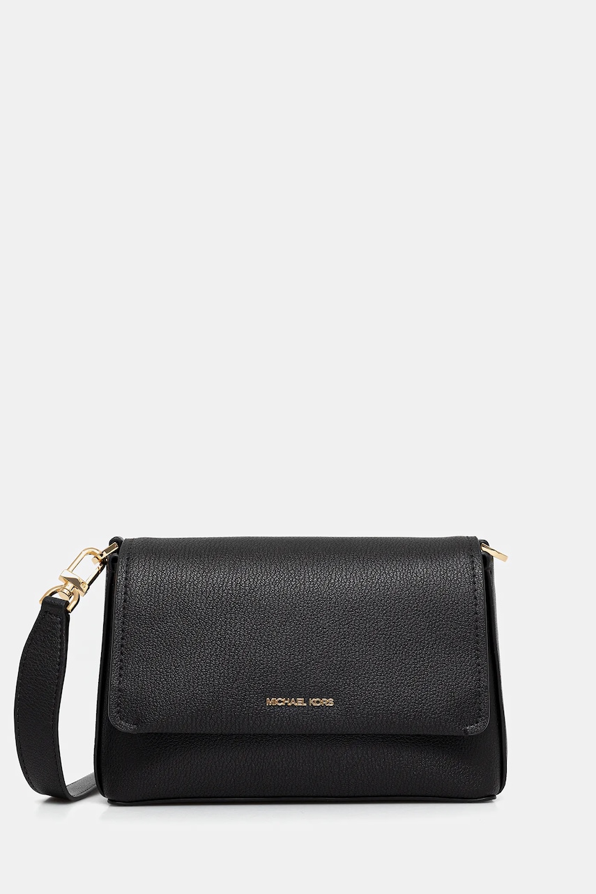 MICHAEL Michael Kors geantă de piele NESSA culoarea negru, 30T5G8ZM1L