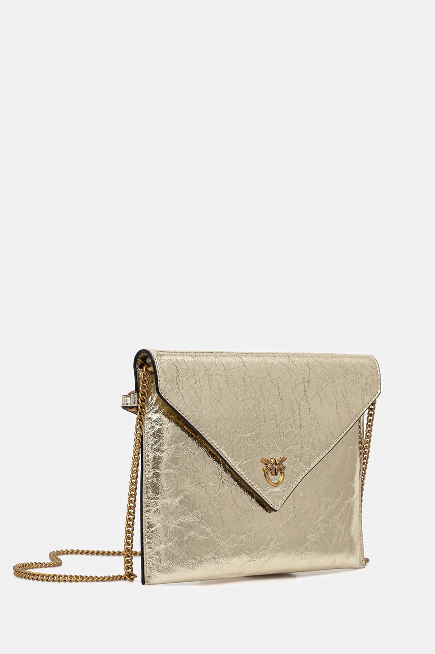 Кожаная сумка Pinko цвет золотой 104820 A2OT
