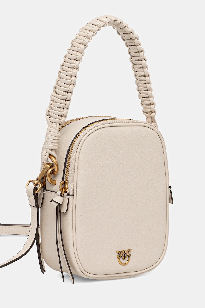 Кожаная сумочка Pinko цвет бежевый 105134 A2OB Кожаная сумочка Pinko цвет бежевый 105134 A2OB