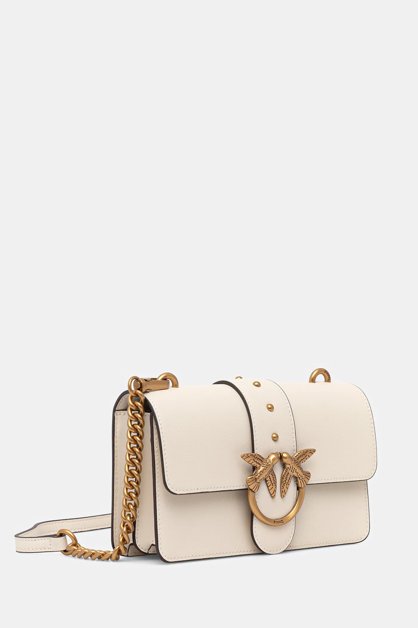 Кожаная сумочка Pinko цвет бежевый 105856 A0F1