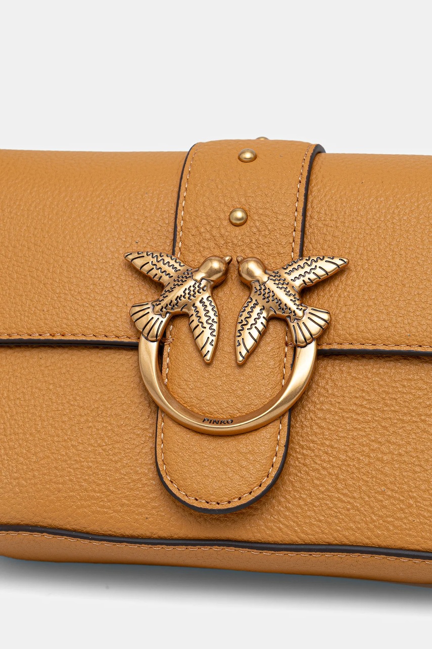 Δερμάτινη τσάντα Pinko χρώμα: πορτοκαλί, 104340 A2OX φωτογραφία