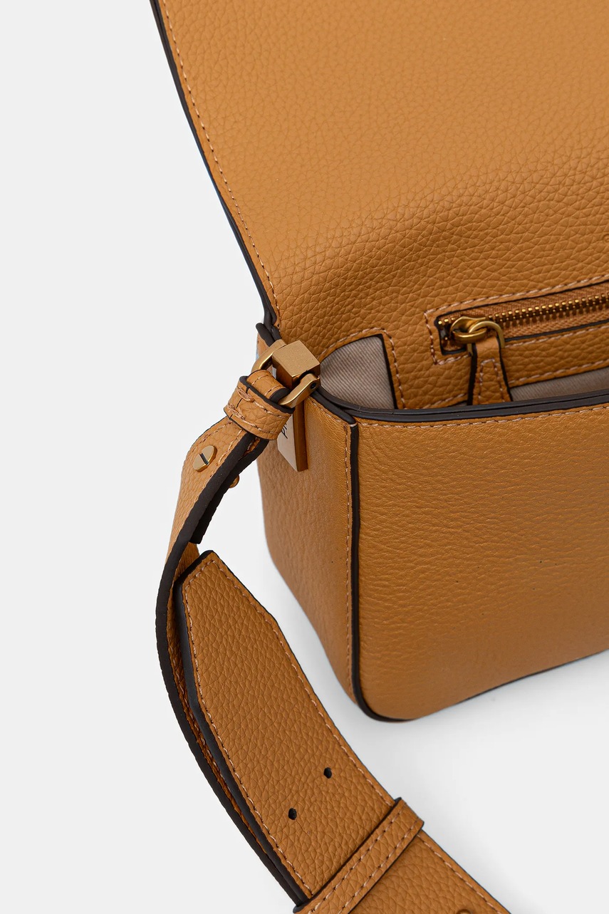 Δερμάτινη τσάντα Pinko χρώμα: πορτοκαλί, 104340 A2OX φωτογραφία