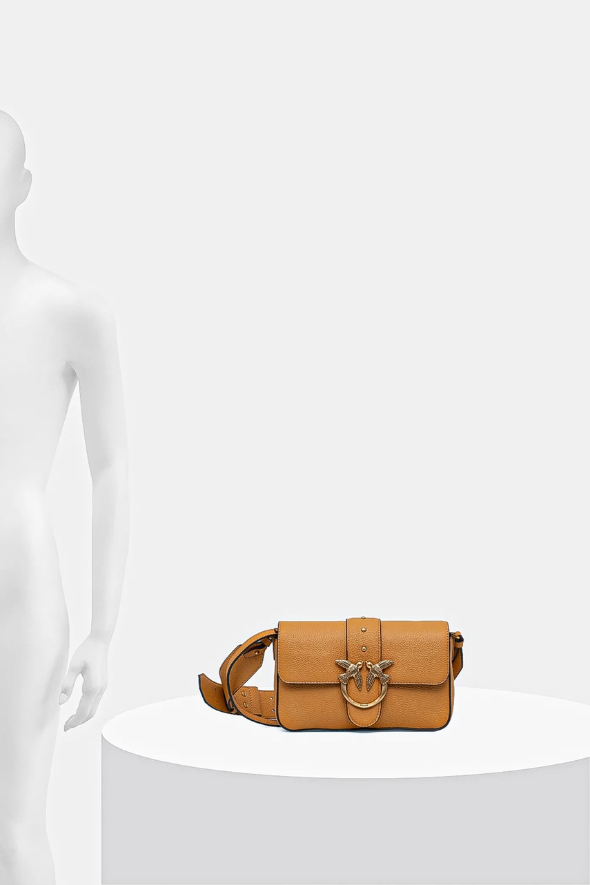 Δερμάτινη τσάντα Pinko χρώμα: πορτοκαλί, 104340 A2OX φωτογραφία