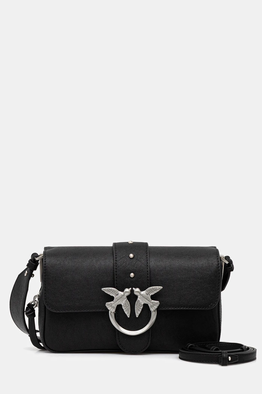 Levně Kožená kabelka Pinko černá barva, 105345 A2JG