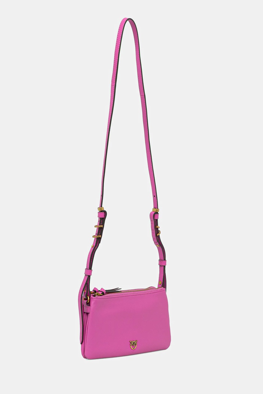 Кожаная сумочка Pinko цвет розовый 105359 A0QO Кожаная сумочка Pinko цвет розовый 105359 A0QO