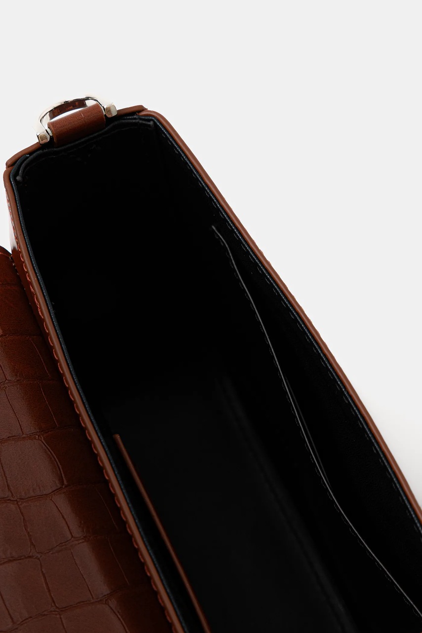 Τσάντα United Colors of Benetton χρώμα: καφέ, 62Y9DY07Y φωτογραφία