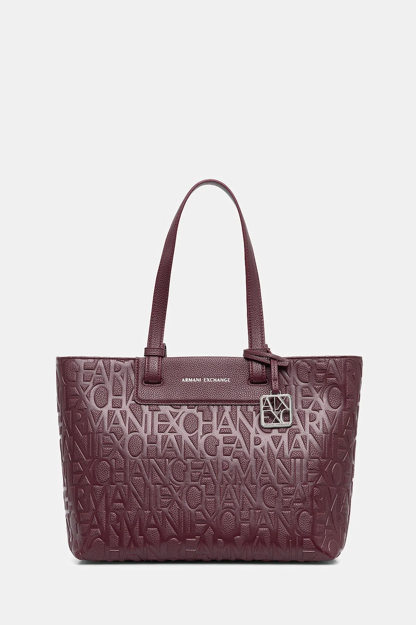 Armani Exchange poșetă culoarea bordo, XW001481 AF15774
