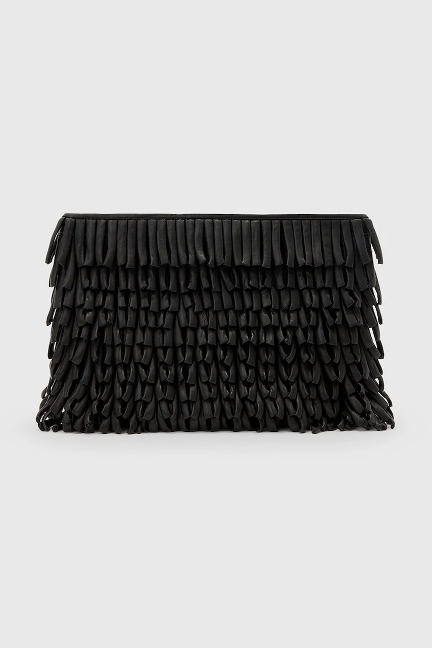 AllSaints poșetă de piele BETTINA culoarea negru, W448XC