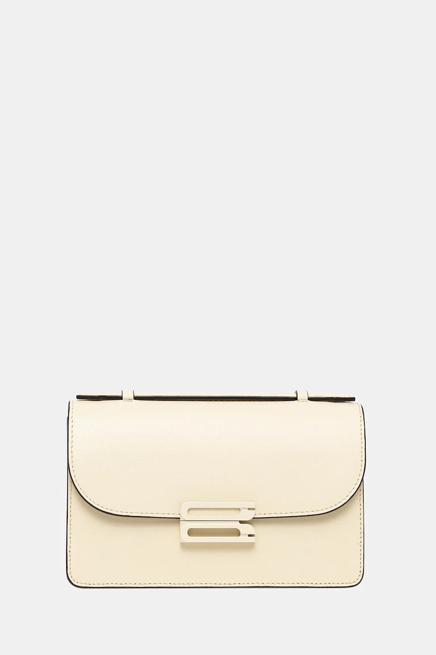 Victoria Beckham geantă de piele culoarea bej, B325AAC006641A