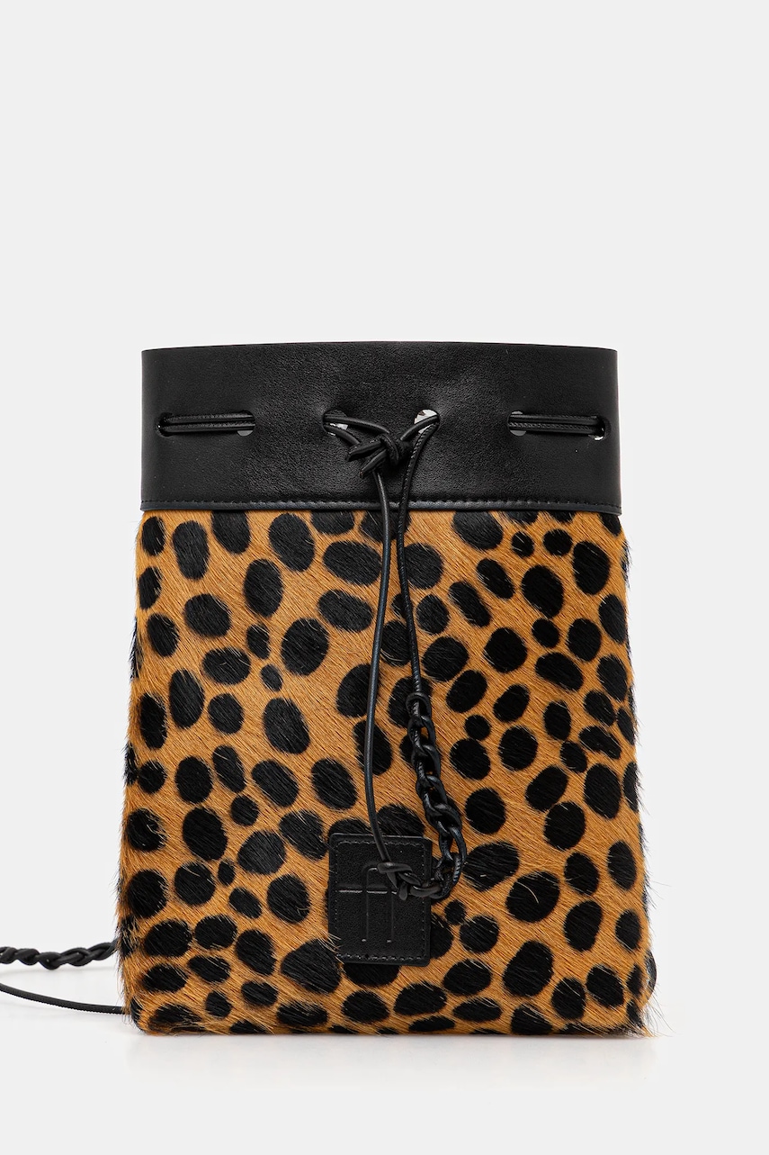 Forte Forte poșetă de piele culoarea maro, 14220.my.bag