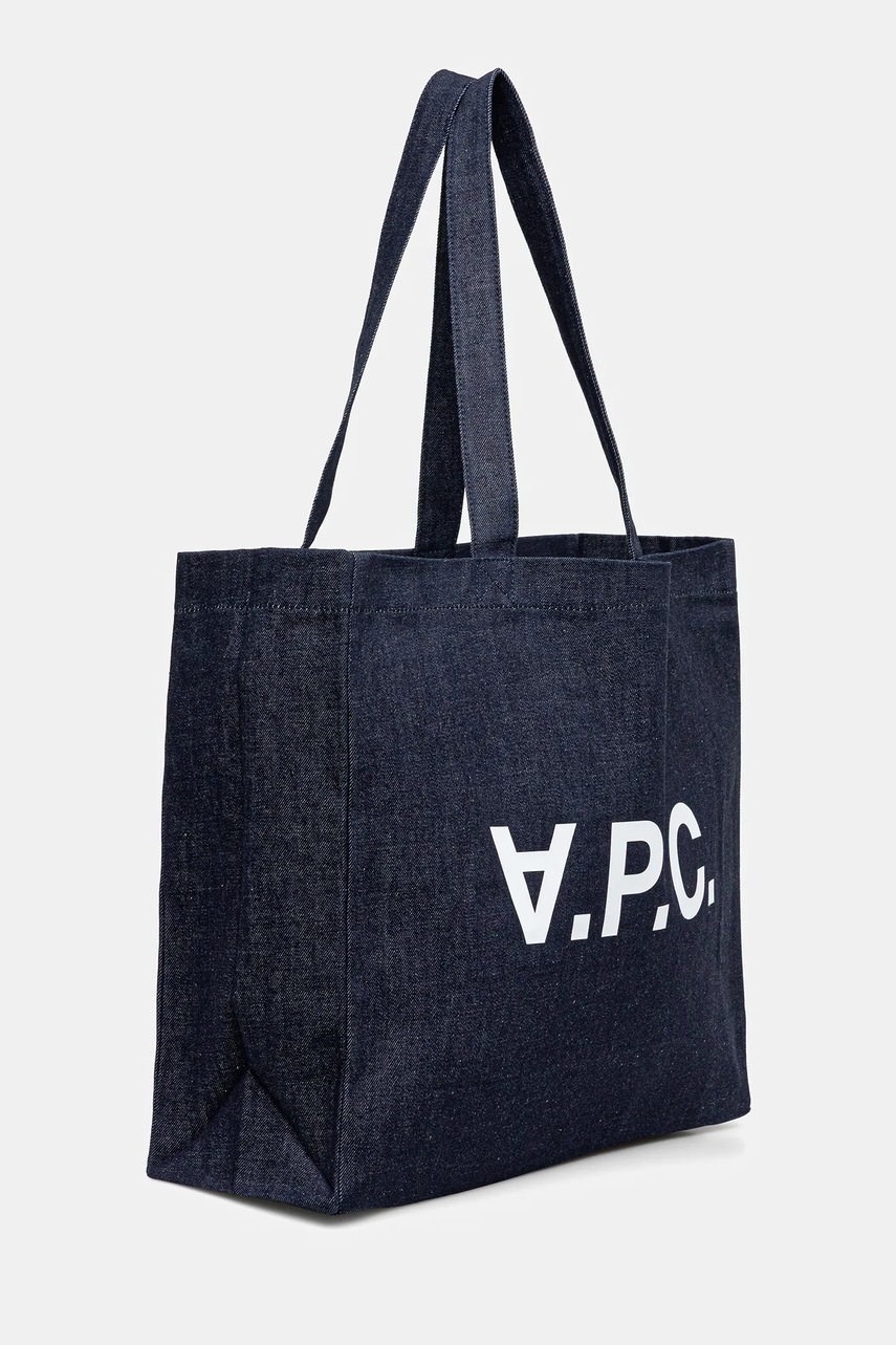 Хлопковая сумка A.P.C. shopping daniela цвет синий COHIZ.M61446