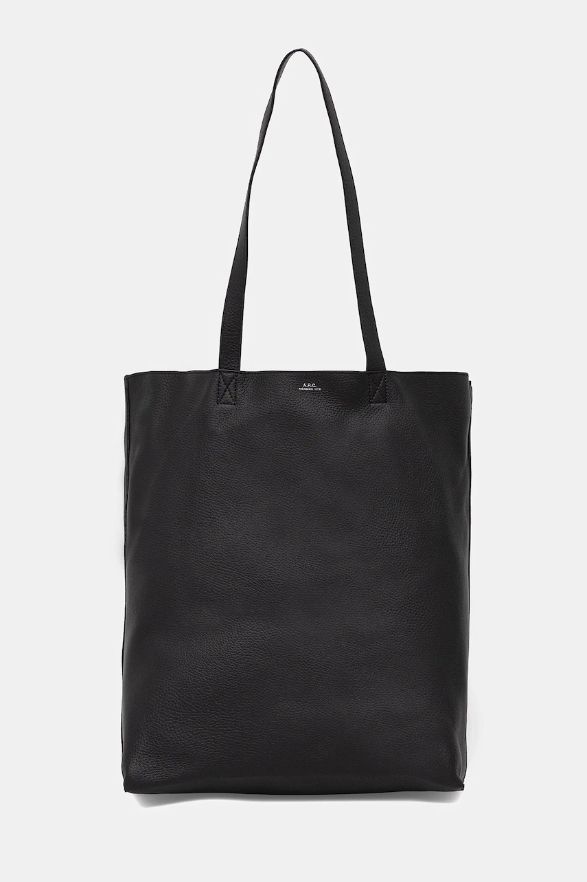 A.P.C. poșetă de piele cabas maiko culoarea negru, PXCBC.M61500