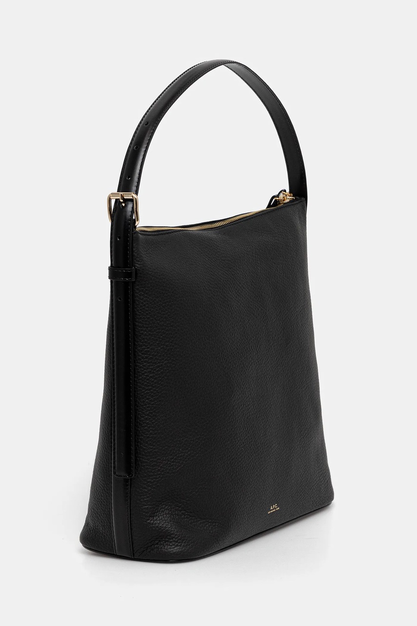 Кожаная сумочка A.P.C. sac vera цвет черный PXCBL.F61902