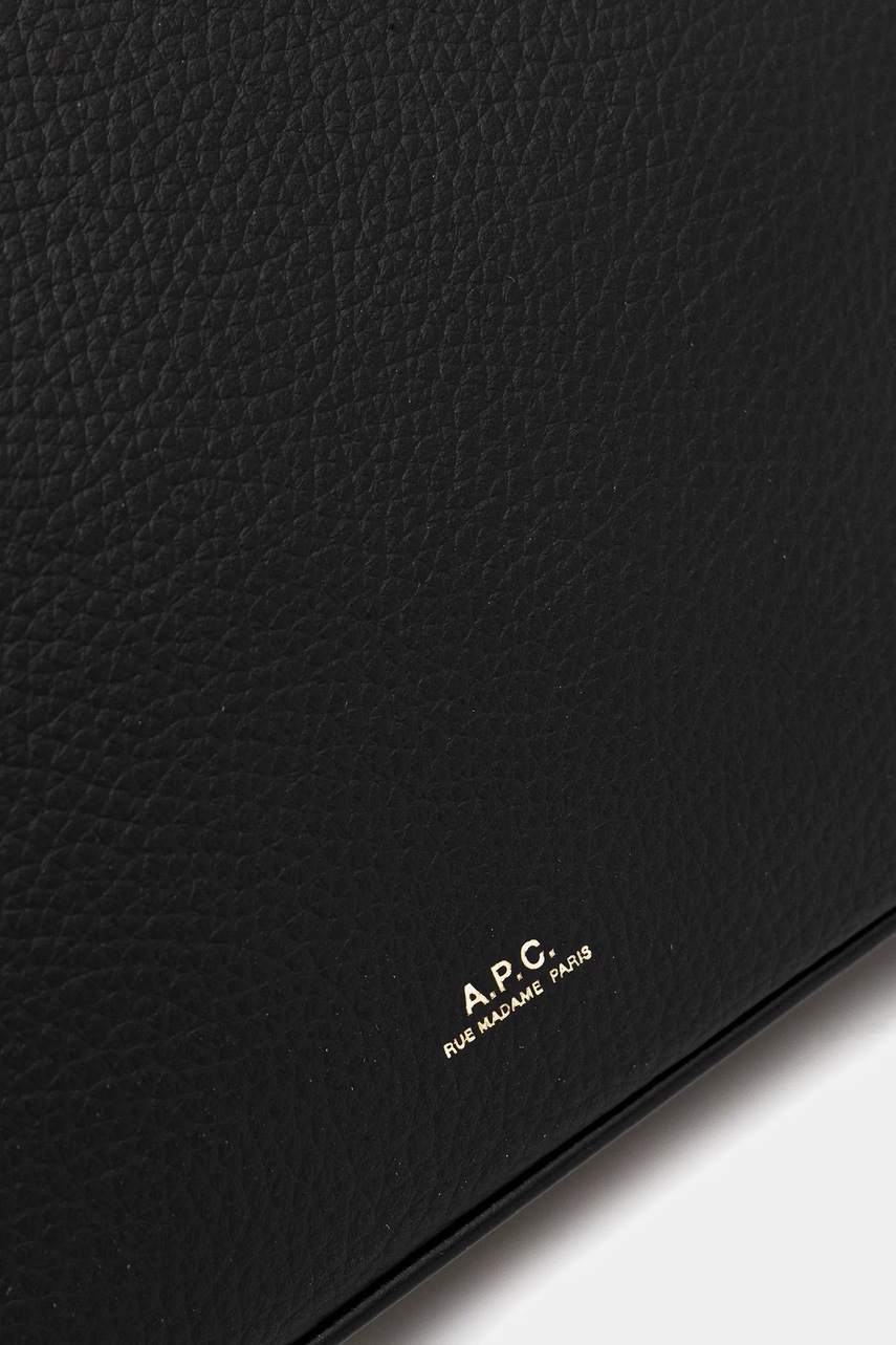 Δερμάτινη τσάντα A.P.C. sac vera χρώμα: μαύρο, PXCBL.F61902 φωτογραφία
