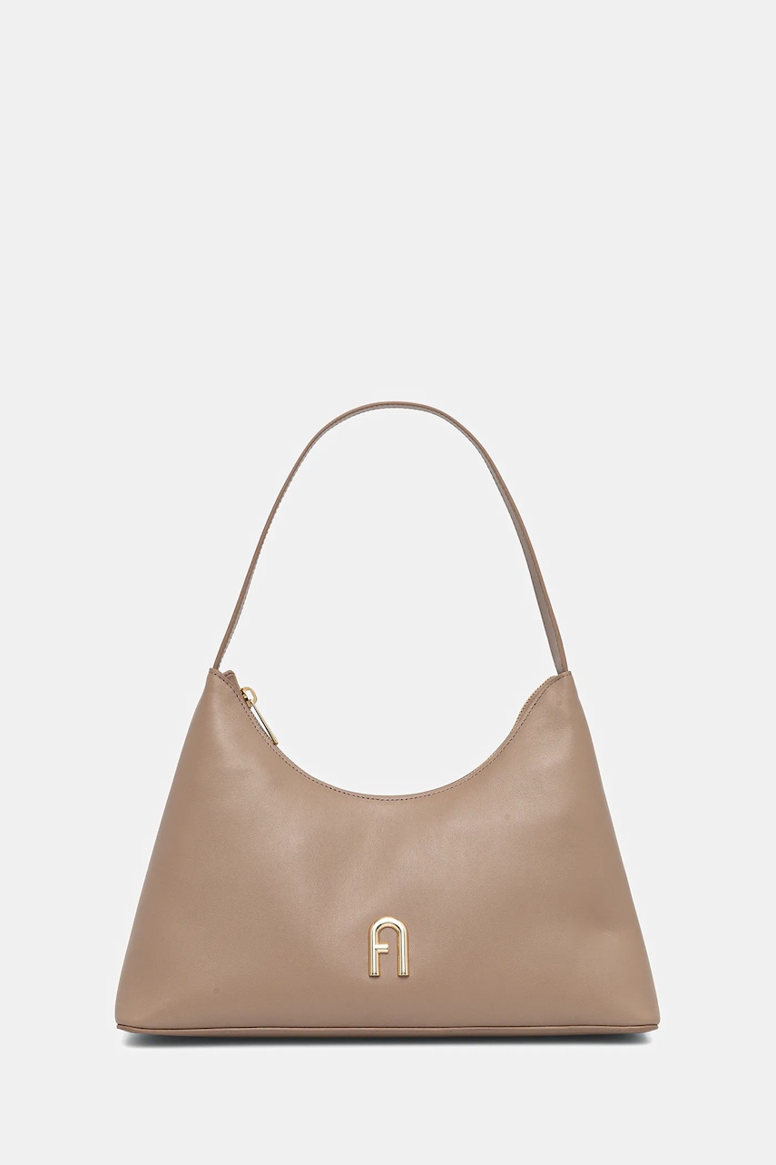 Levně Kožená kabelka Furla hnědá barva, WB00782.AX0733.1257S