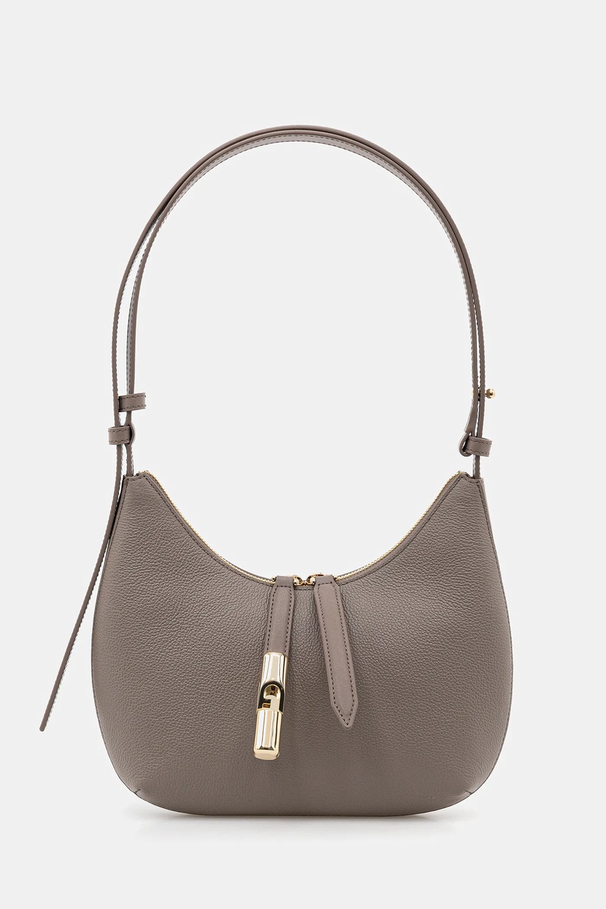 Levně Kožená kabelka Furla hnědá barva, WB01500.BX3353.3624S