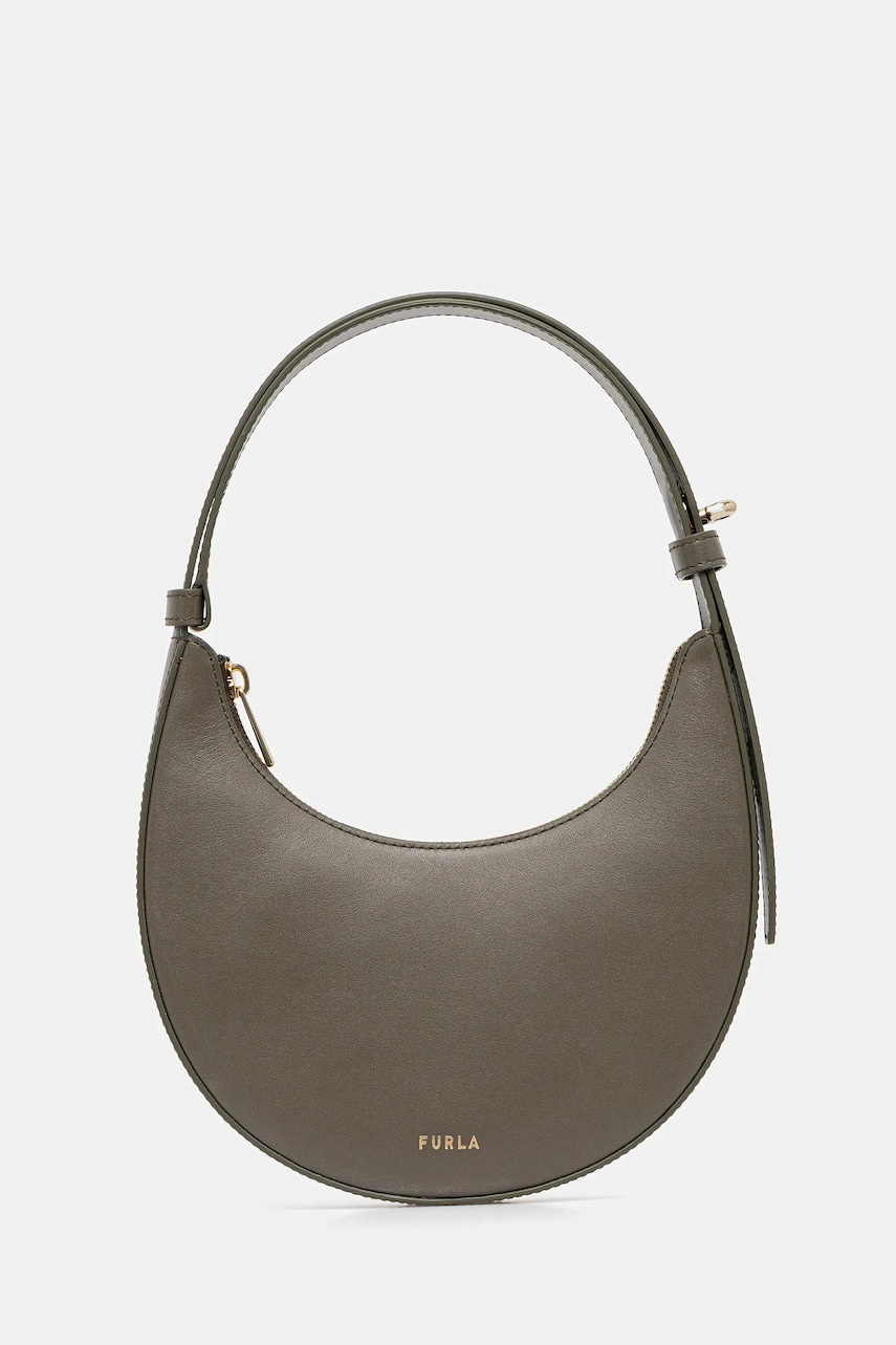 Levně Kožená kabelka Furla zelená barva, WE00649.AX0733.2810S