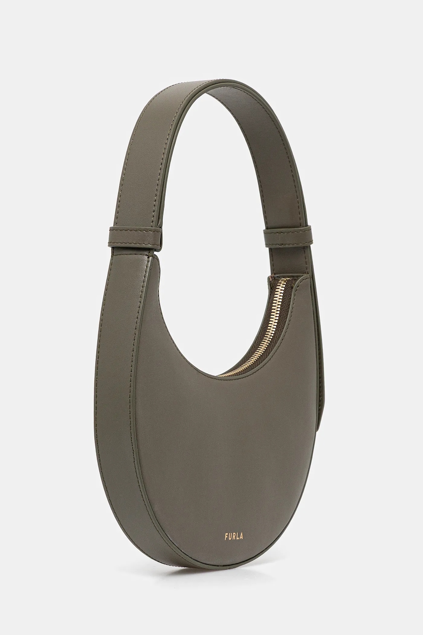 Кожаная сумочка Furla цвет зеленый WE00649.AX0733.2810S Кожаная сумочка Furla цвет зеленый WE00649.AX0733.2810S