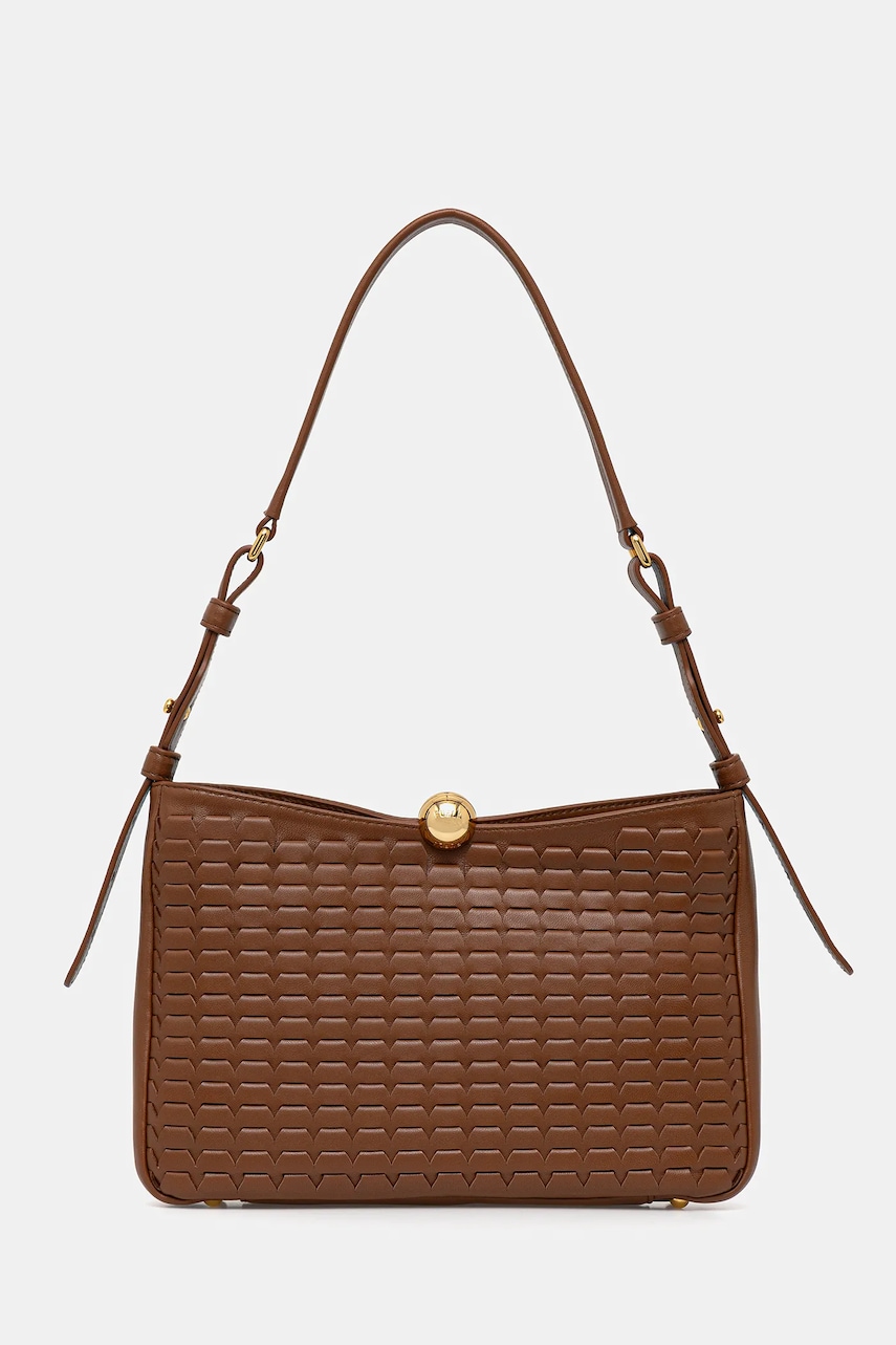 Levně Kožená kabelka Furla hnědá barva, WB01403.BX3977.03B00