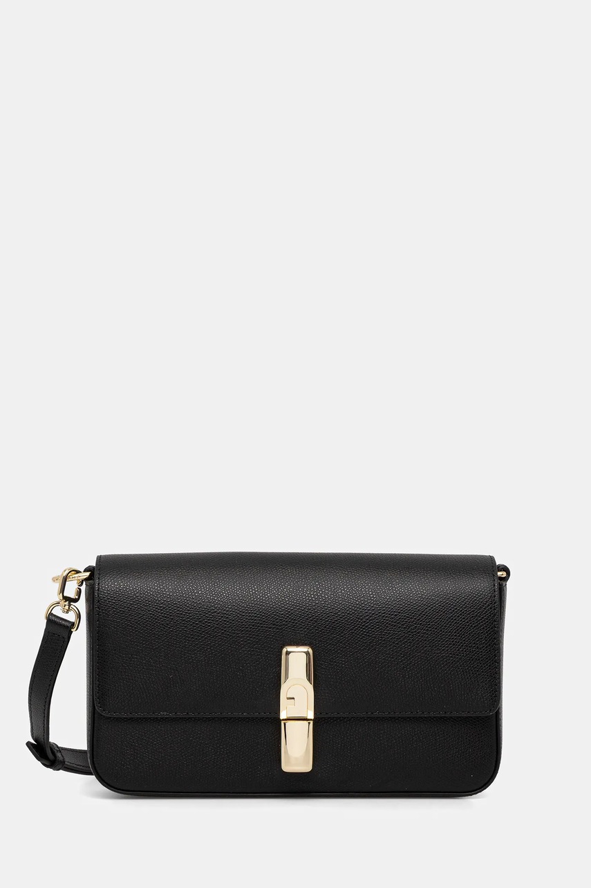 Furla poseta de piele culoarea negru, WB01826.ARE000.O6000