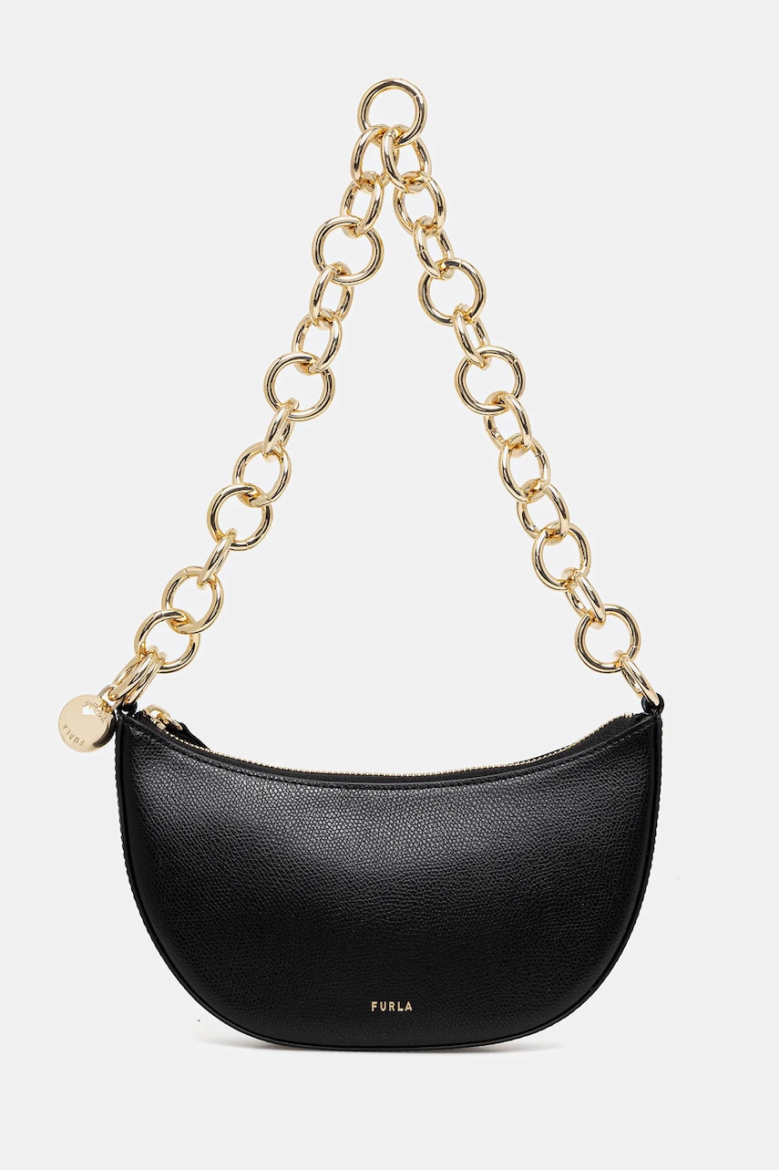 Furla poseta de piele culoarea negru, WE00767.BX3991.O6000