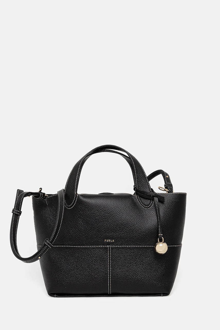 Furla poseta de piele culoarea negru, WB01707.HSF000.O6000