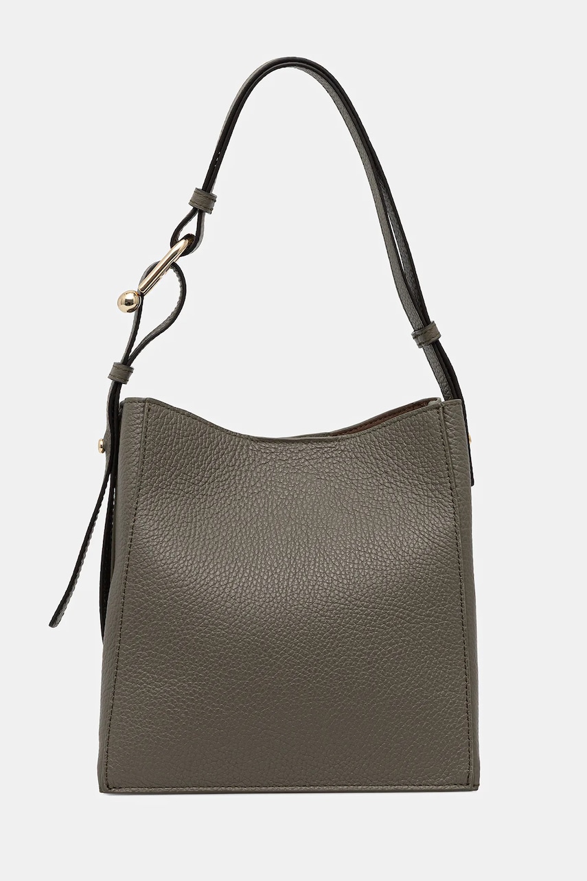 Levně Kožená kabelka Furla zelená barva, WB01373.HSF000.2810S