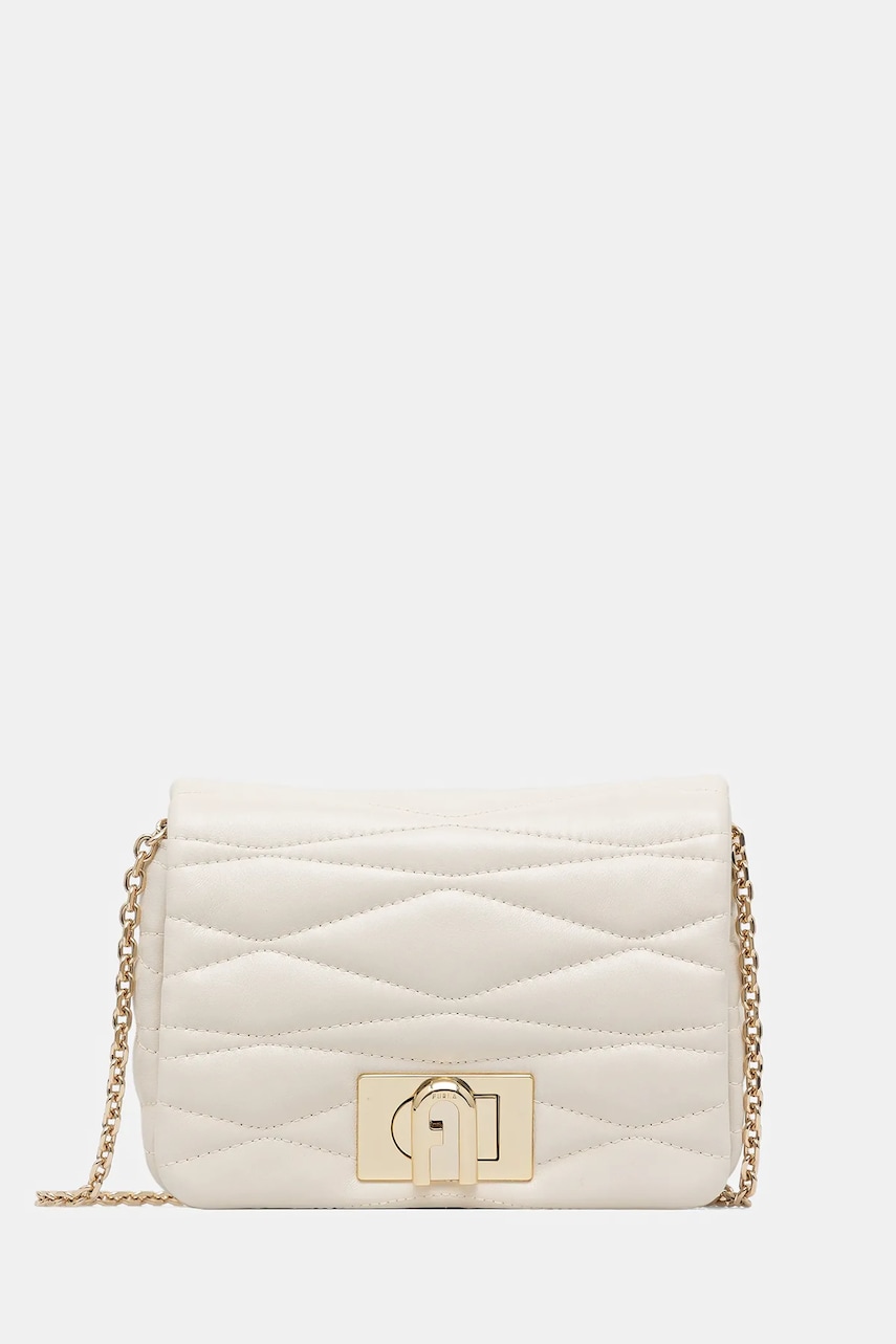 Levně Kožená kabelka Furla béžová barva, WE00735.BX3221.PNN00
