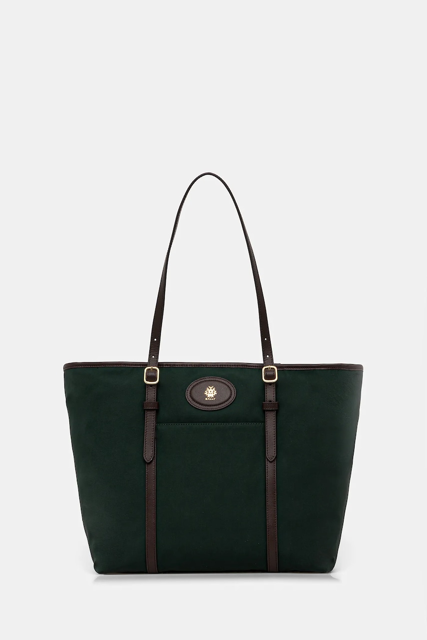 Bally poșetă culoarea verde, WAE075