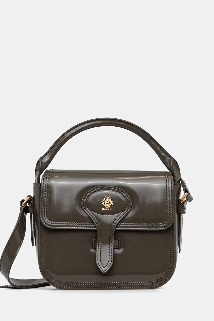 Bally geantă de piele culoarea verde, WAS02P