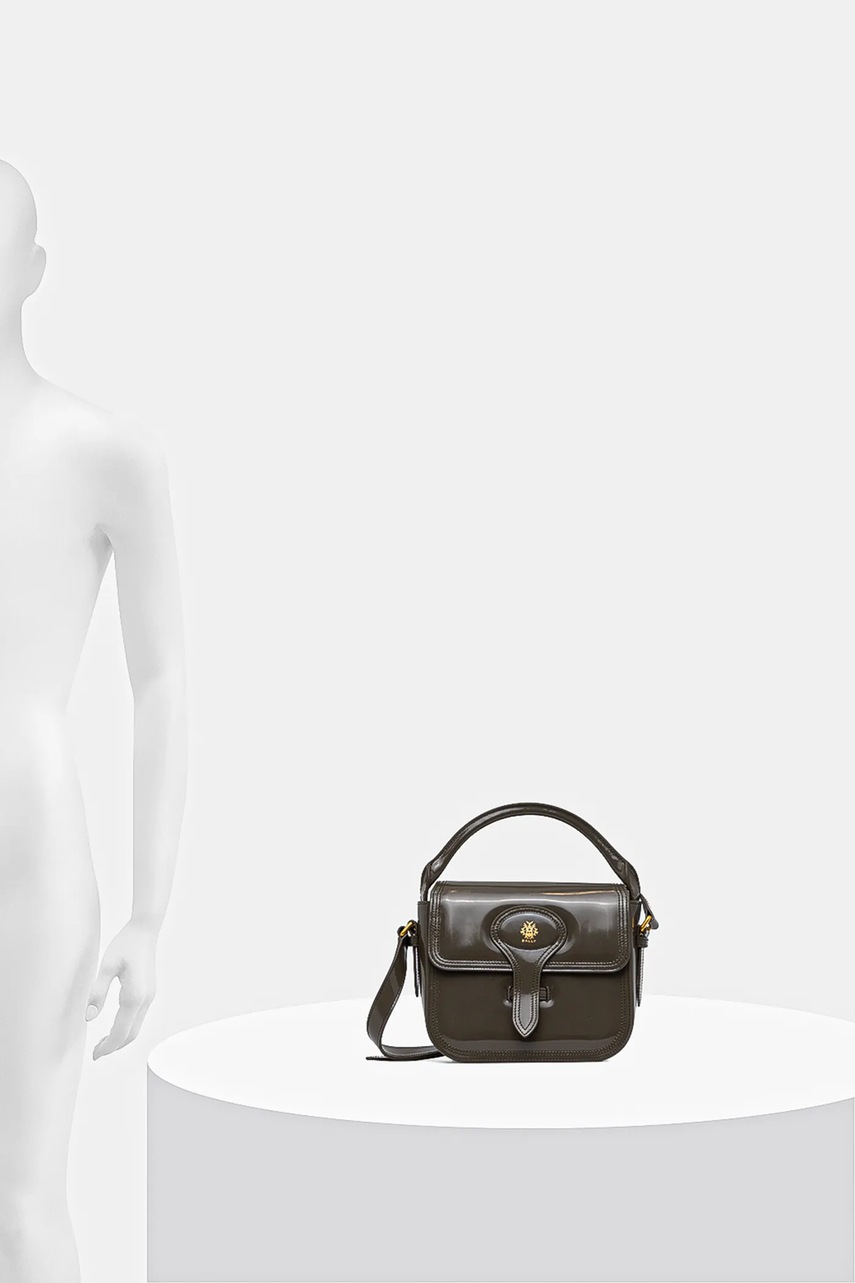 Δερμάτινη τσάντα Bally χρώμα: πράσινο, WAS02P φωτογραφία