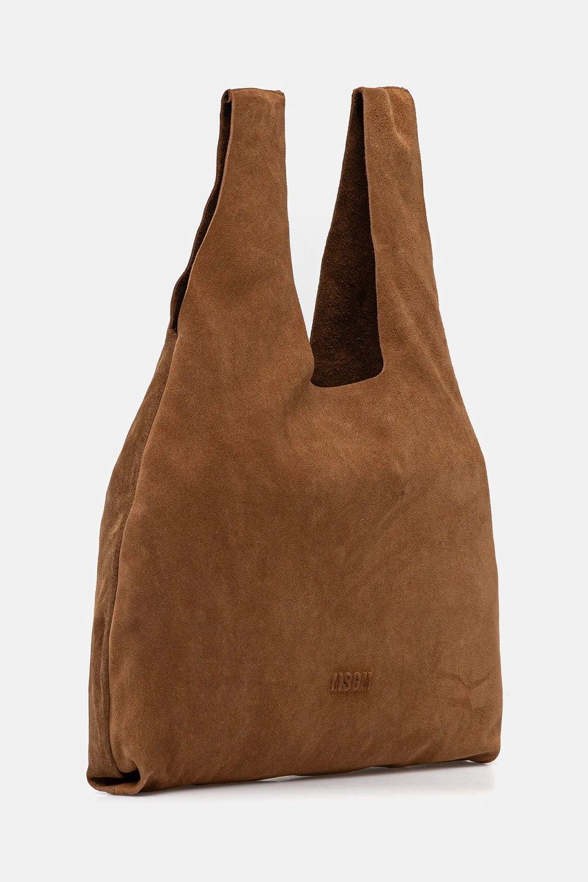 Замшевая сумочка MSGM цвет коричневый 3941MDZ65.966