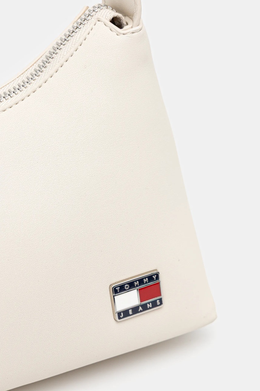 Τσάντα Tommy Jeans χρώμα: μπεζ, AW0AW17873 φωτογραφία