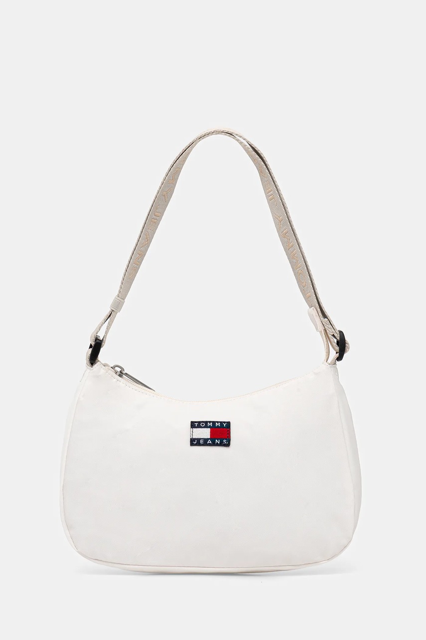 Tommy Jeans poșetă culoarea alb, AW0AW17888