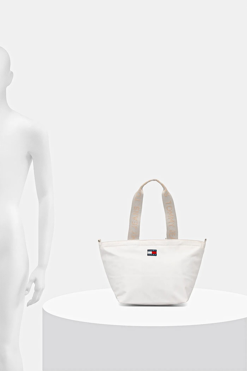 Τσάντα Tommy Jeans χρώμα: άσπρο, AW0AW17890 φωτογραφία