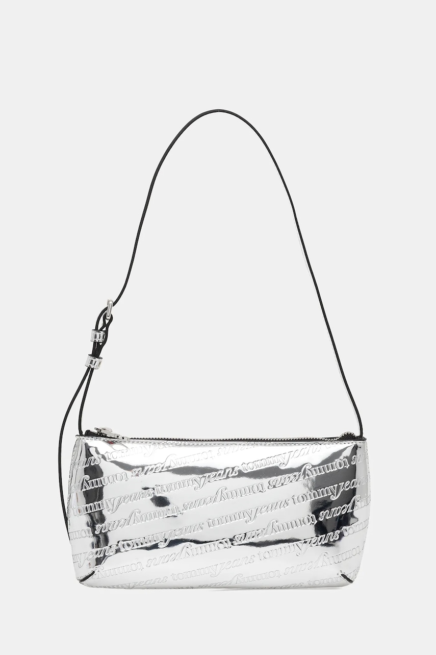 Tommy Jeans poșetă culoarea argintiu, AW0AW18009