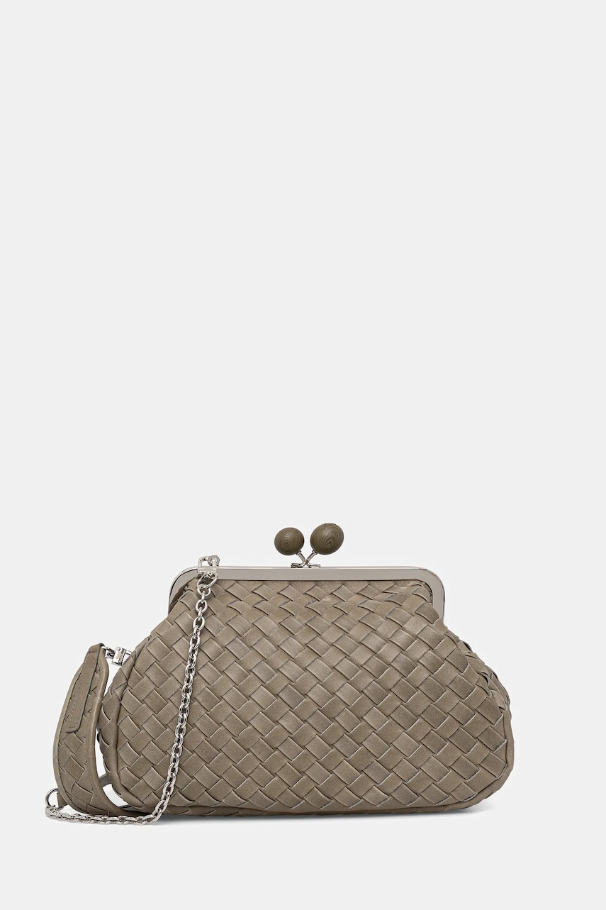 Levně Kožená kabelka Weekend Max Mara PANCIA zelená barva, 2525516154600