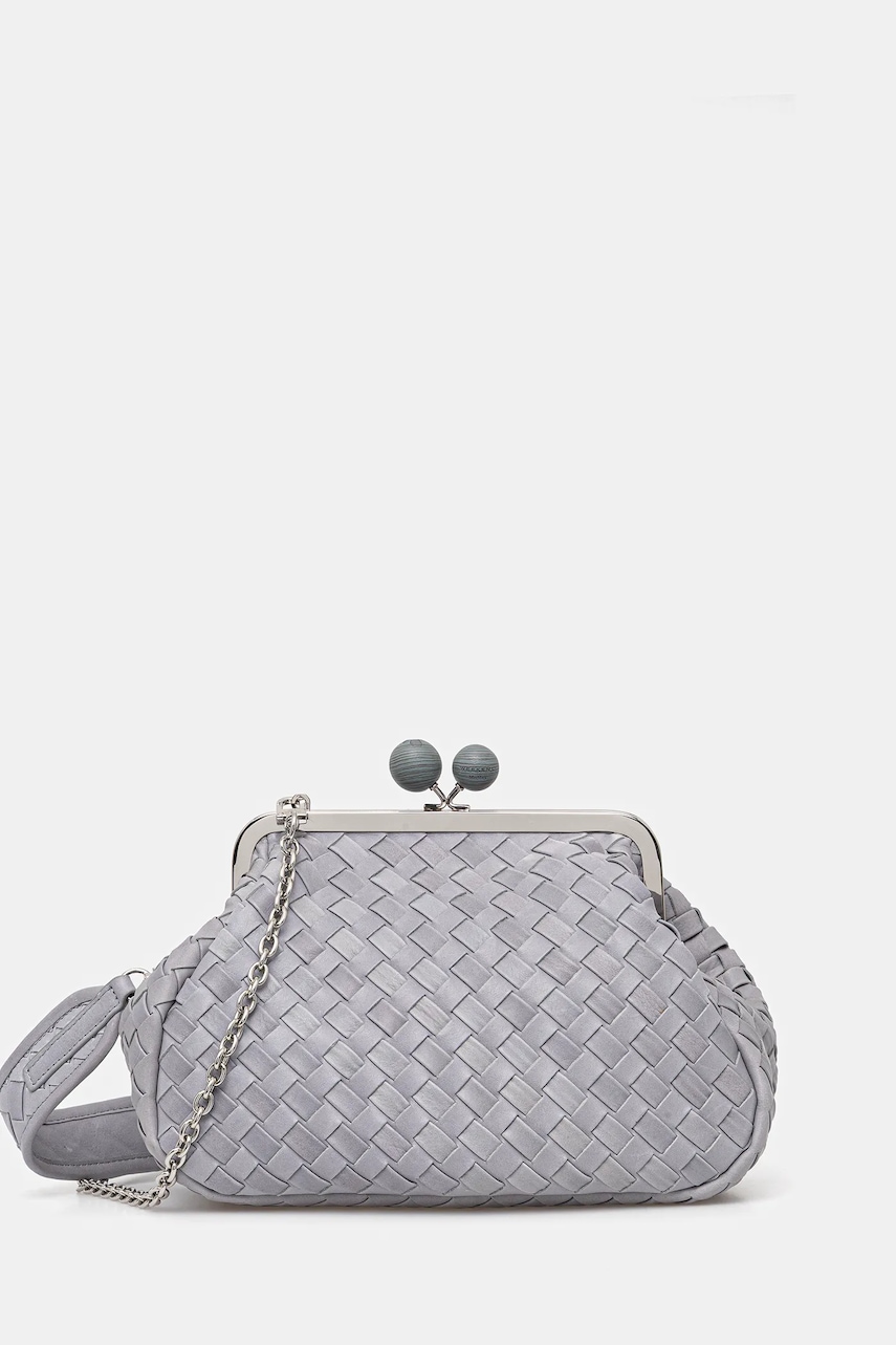 Weekend Max Mara poșetă de piele PANCIA culoarea gri, 2525516154600
