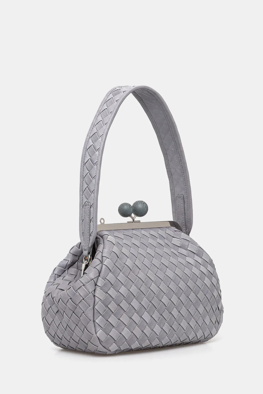 Кожаная сумочка Weekend Max Mara PANCIA цвет серый 2525516154600