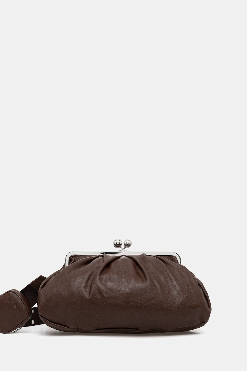 Weekend Max Mara poșetă de piele CRISTIN culoarea maro, 2525516174600