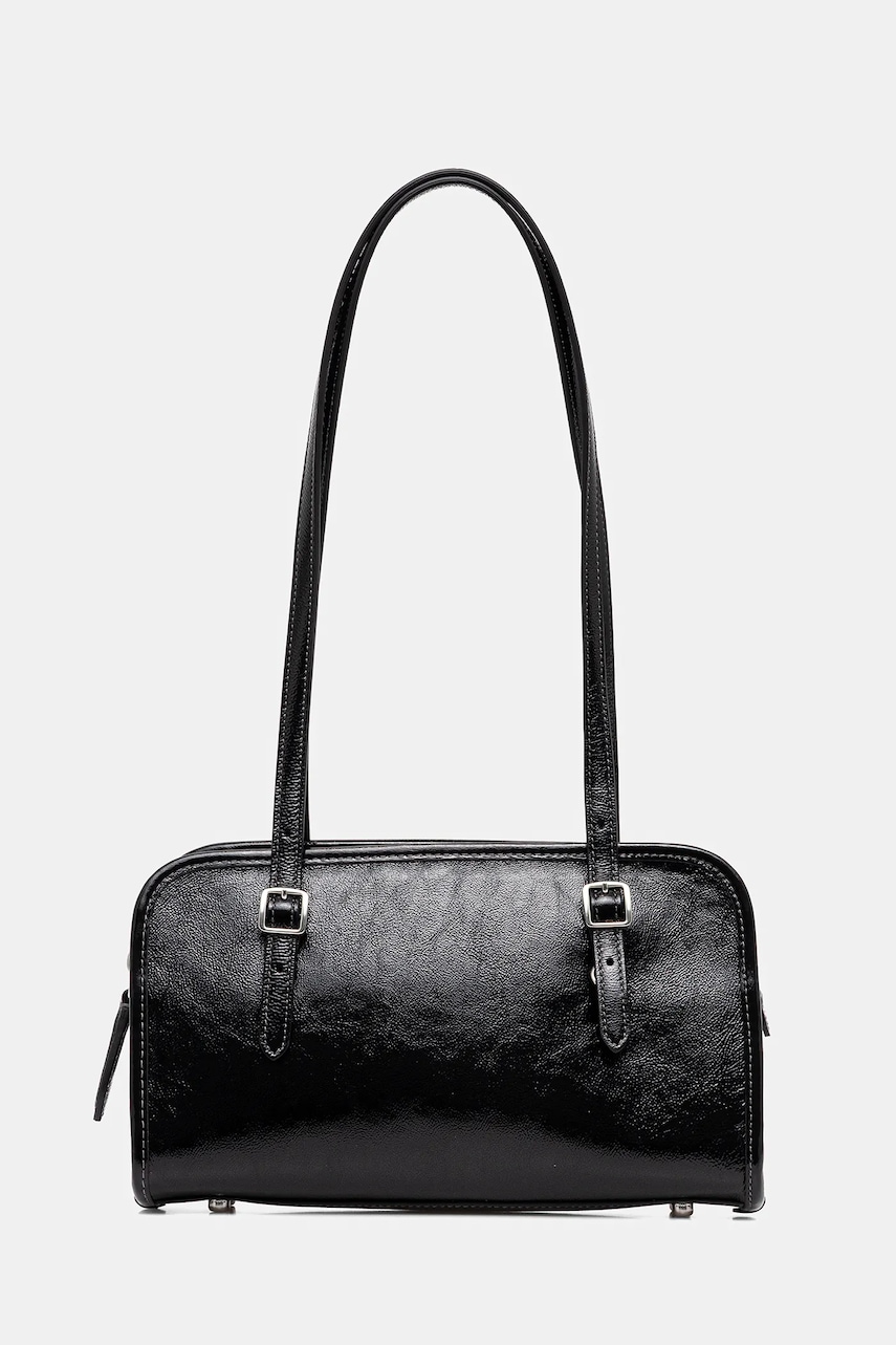 Coach poșetă de piele Swing Zip Bag culoarea negru, CAO34