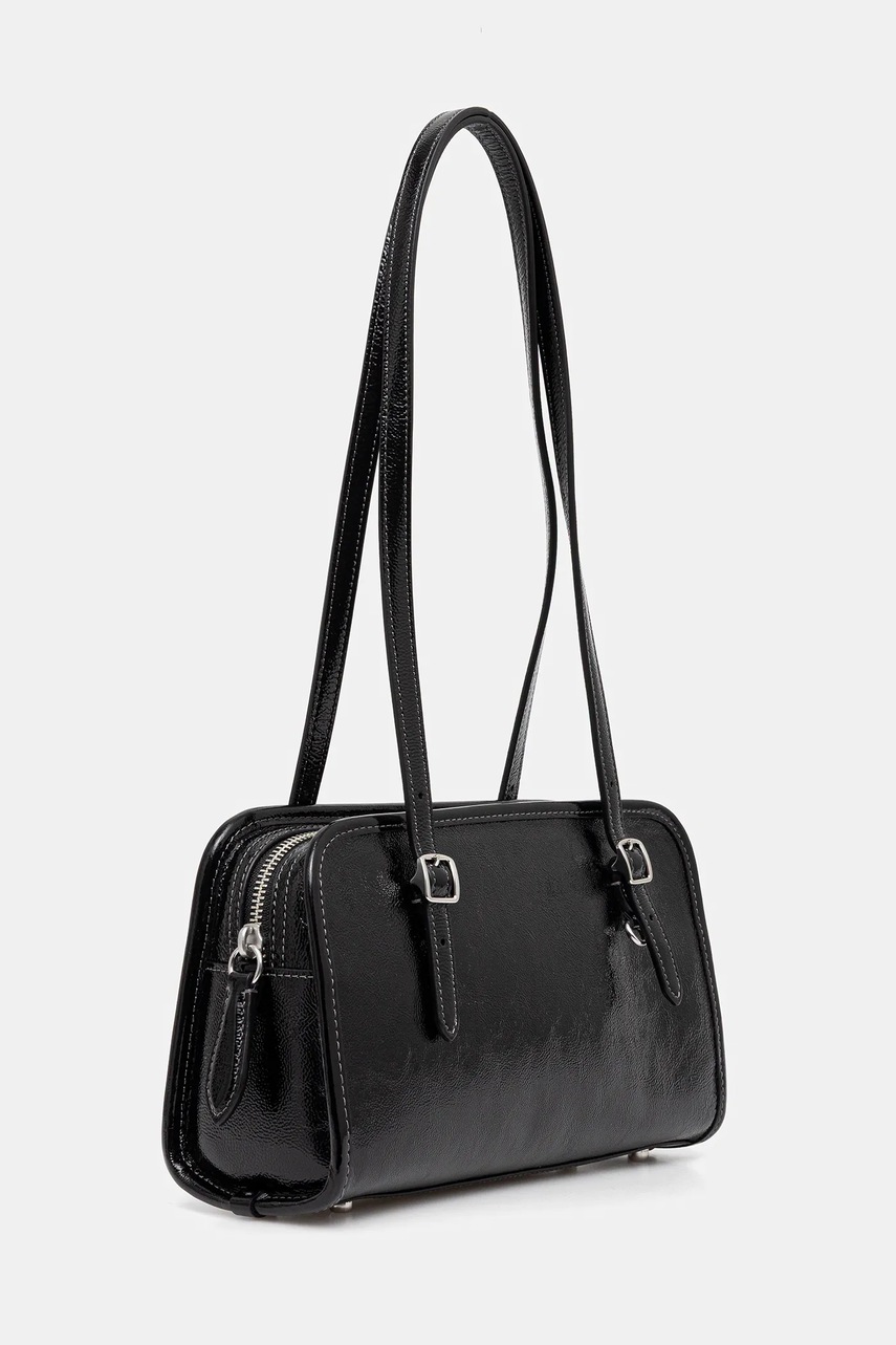 Кожаная сумочка Coach Swing Zip Bag цвет чёрный CAO34