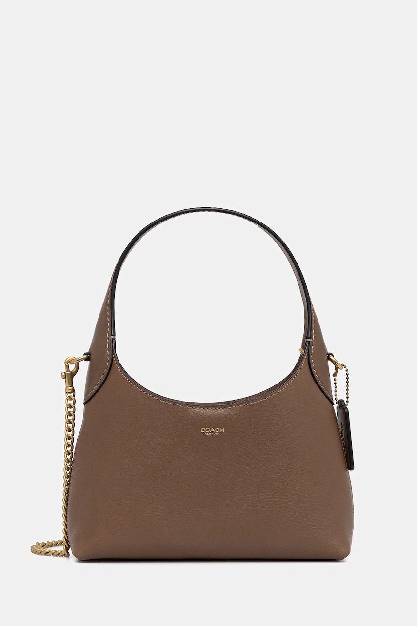 Coach poșetă de piele Brooklyn 23 culoarea maro, CW614