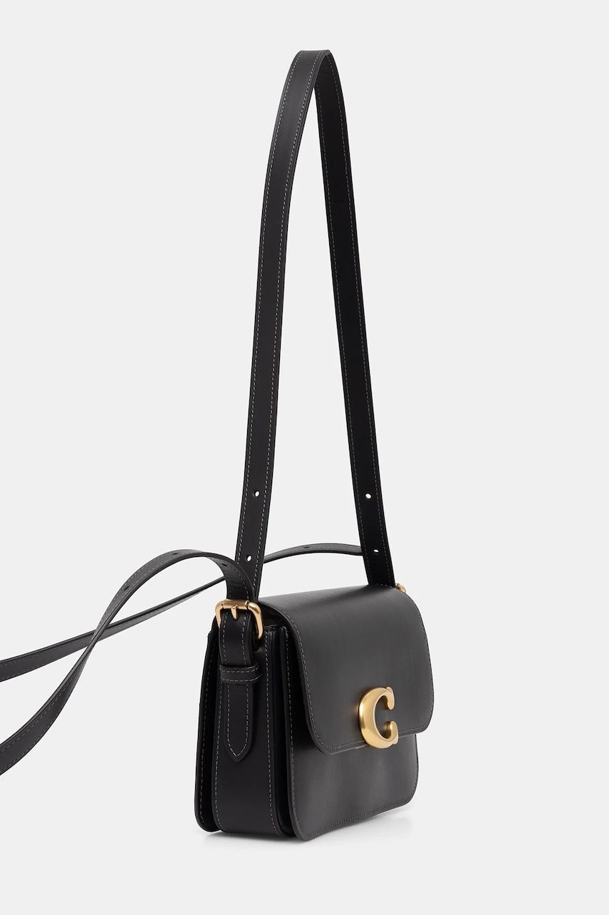 Кожаная сумочка Coach цвет чёрный CAM17 Кожаная сумочка Coach цвет чёрный CAM17