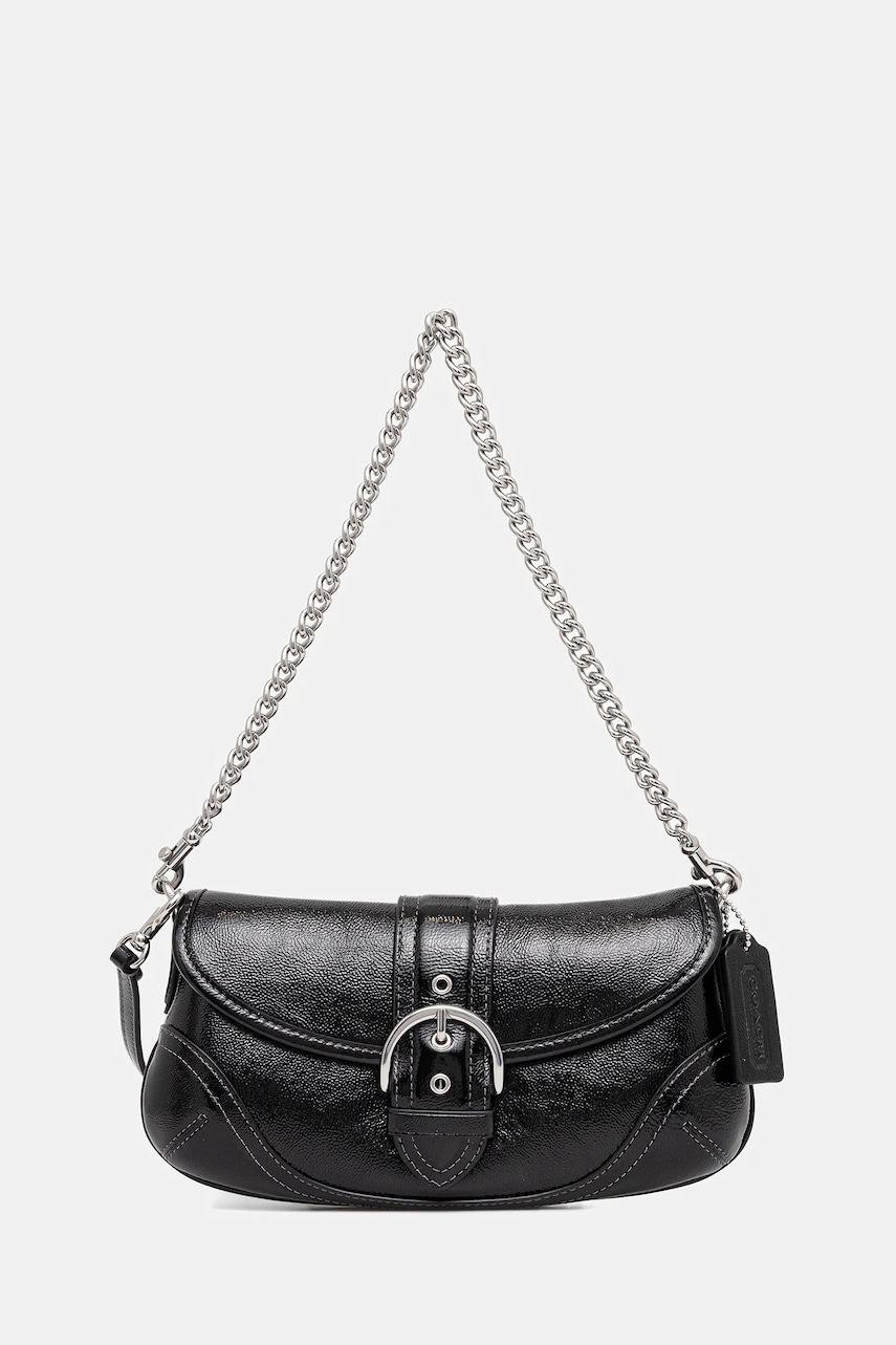 Coach poșetă de piele Soho 25 culoarea negru, CAN43