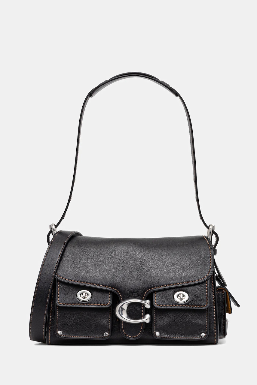 Coach poșetă de piele Cargo Turnlock Soft Tabby culoarea maro, CU124