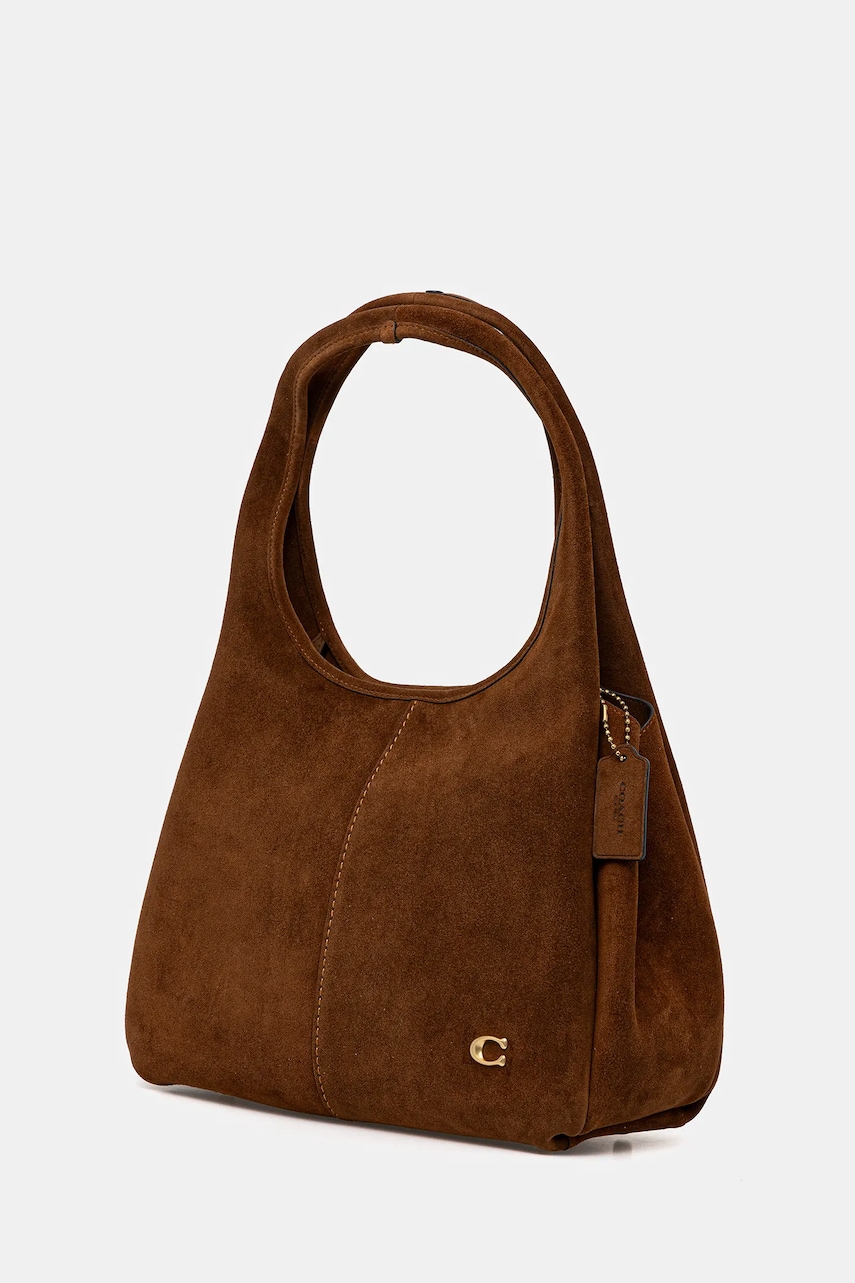 Замшевая сумочка Coach Lana цвет коричневый CBZ96 Замшевая сумочка Coach Lana цвет коричневый CBZ96