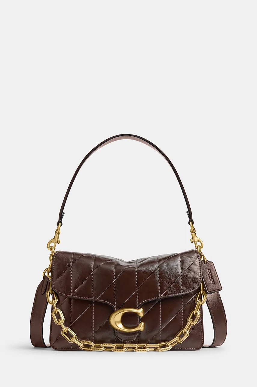 Coach torebka skórzana Chain Tabby Shoulder Bag With Quilting