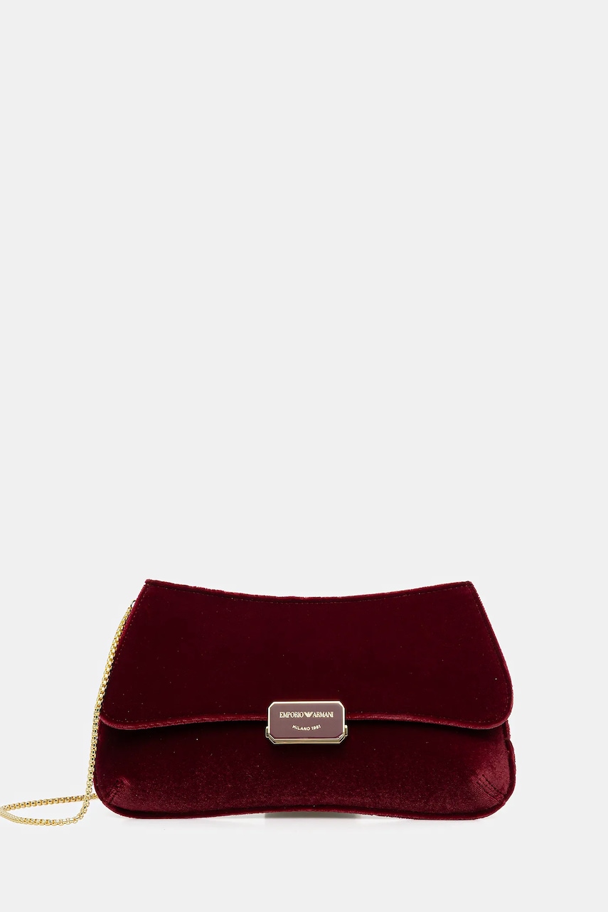 Emporio Armani poșetă culoarea bordo, EW001777 AF17289