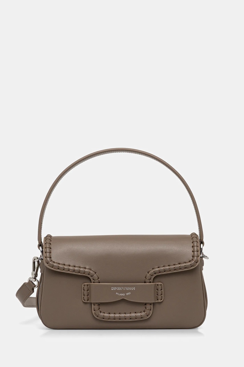 Levně Kabelka Emporio Armani hnědá barva, EW002806 AF17655